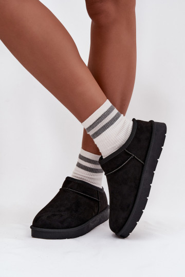 Sněhule  zateplené s kožešinou uvnitř Černé Serenne