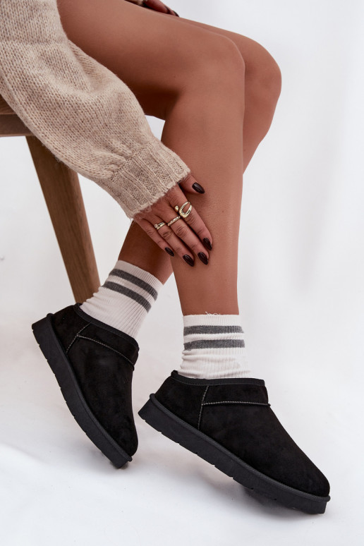 Sněhule  zateplené s kožešinou uvnitř Černé Serenne