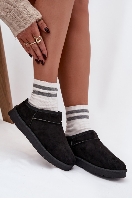 Sněhule  zateplené s kožešinou uvnitř Černé Serenne