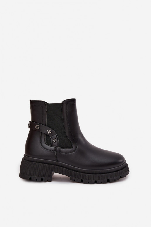 stylové podpatky   Detalami zateplené Černé Verisse