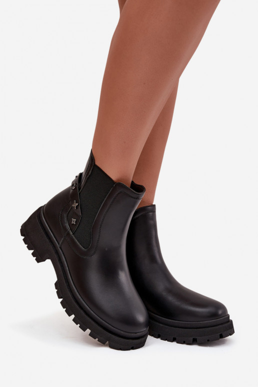 stylové podpatky   Detalami zateplené Černé Verisse