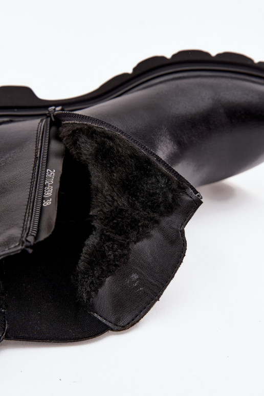 stylové podpatky  zateplené  Černé Rivelia