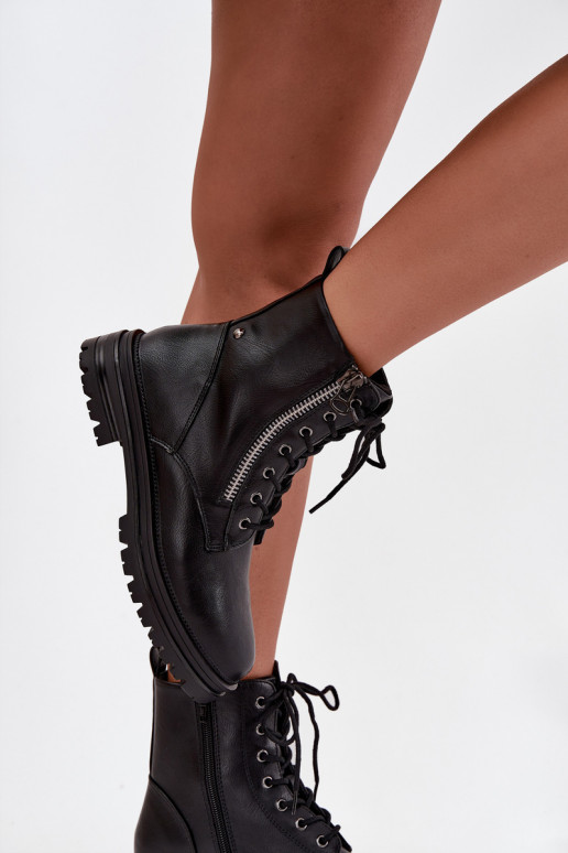 boty   zateplené Černé Ivonelle