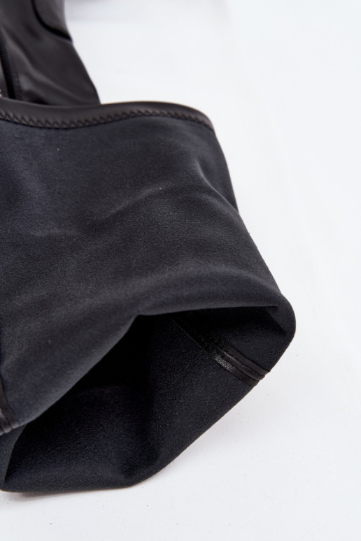 dámské dlouhé boty nad kolena s podpatky Eko  Černé Tahlina