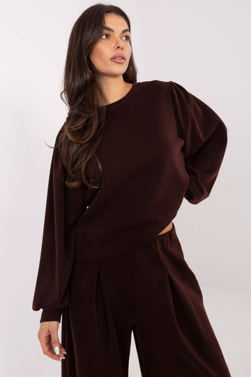 Tmavě hnědé kalhoty 2