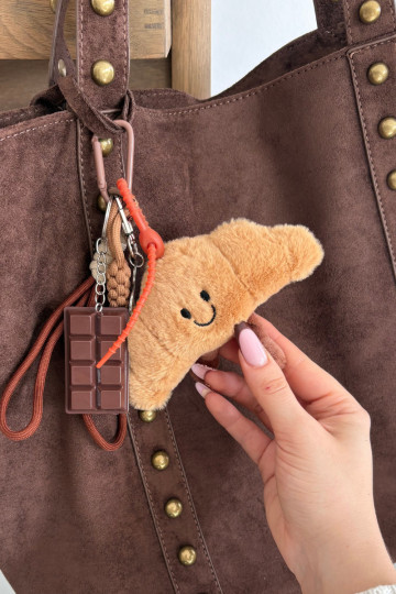 Breloczek Do Torebki Kluczy Rogalik Czekolada se srdíčky Myssa 2