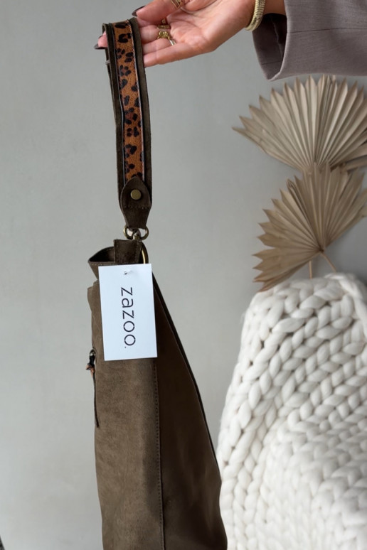 Kabelka Z z eko semišeu zielona Deliane