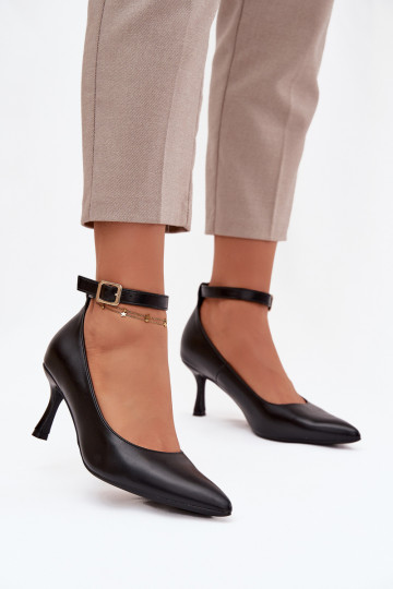 Boty na vysokém podpatku Obuv s popruhy Černé Perrine 2