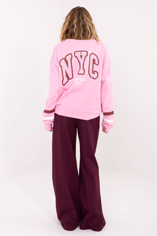 Modrý svetr světle růžový