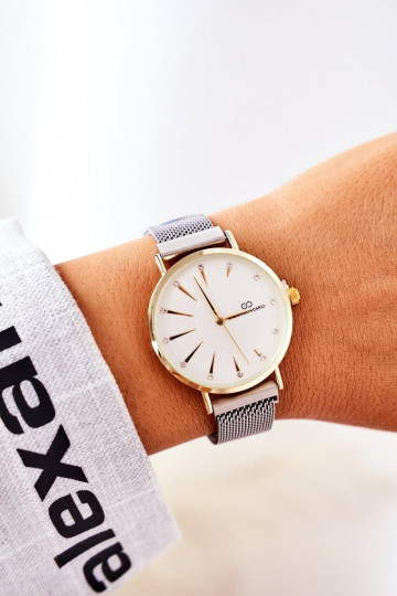 Hodinky  Mesh Giorgio&Dario šedé-zlaté barvy