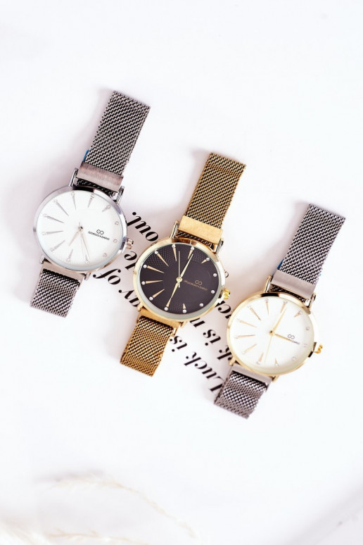 Hodinky  Mesh Giorgio&Dario šedé-zlaté barvy