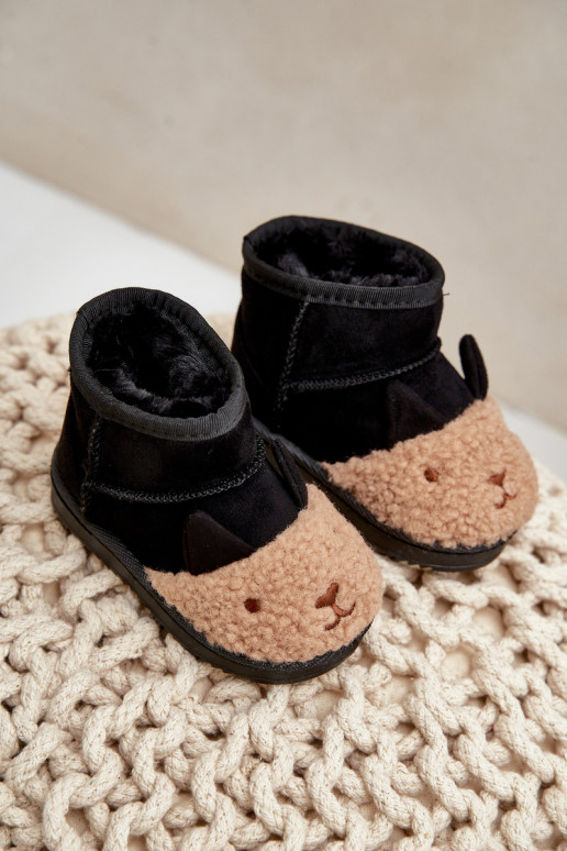 Zateplené dětské sněhule Lamy černé Esandira