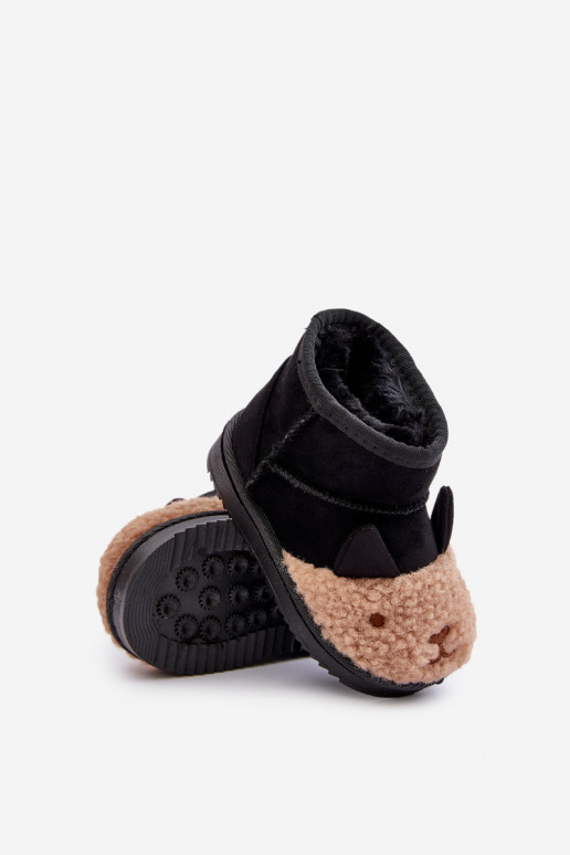 Zateplené dětské sněhule Lamy černé Esandira