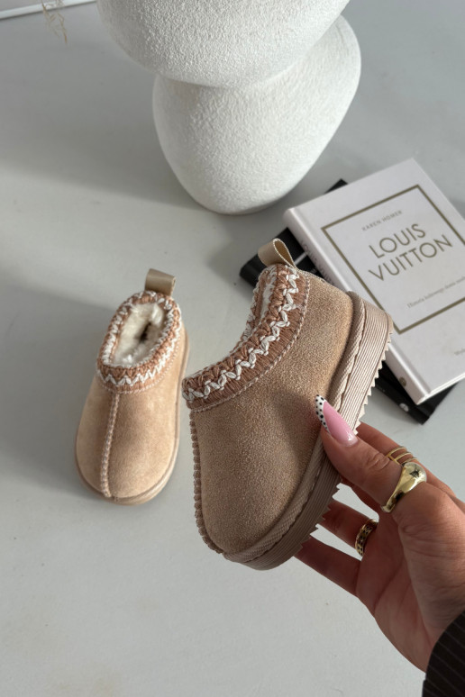 Sněhule Dětské Z Haftem béžové Prina