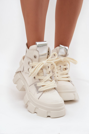  zateplené Sportovní styl Dřeváky GOE SS2N4055 bílé 2