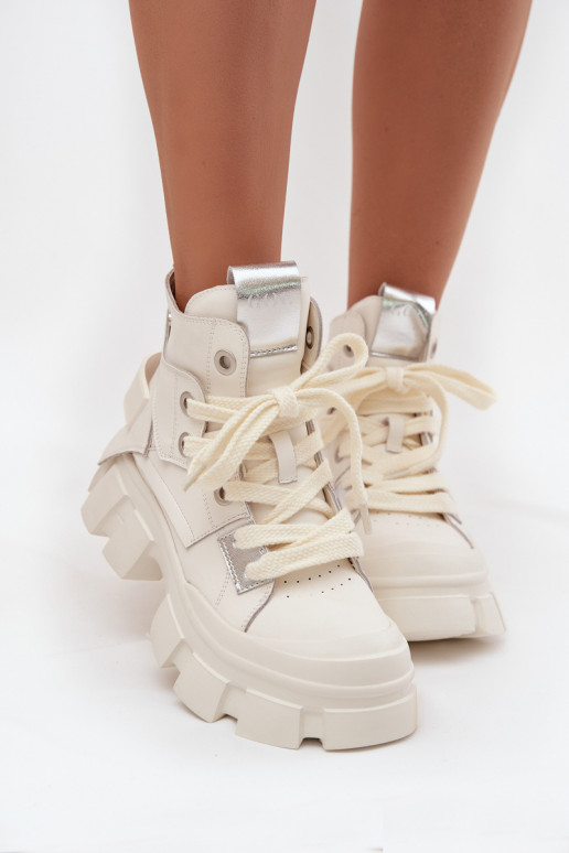  zateplené Sportovní styl Dřeváky GOE SS2N4055 bílé