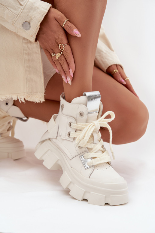  zateplené Sportovní styl Dřeváky GOE SS2N4055 bílé