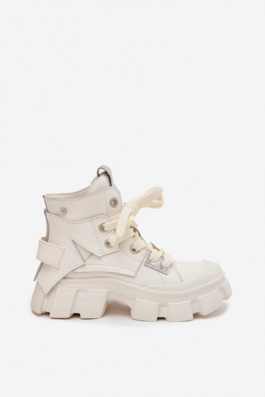  zateplené Sportovní styl Dřeváky GOE SS2N4055 bílé