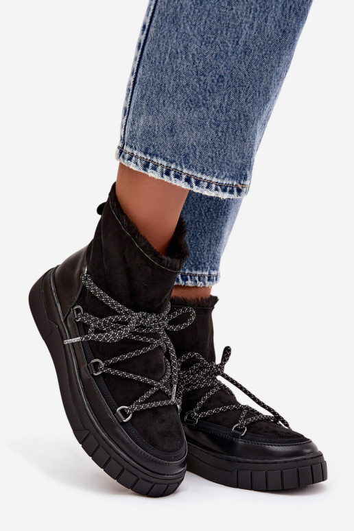 Sněhule  se stylovými detaily Černé Isalisse