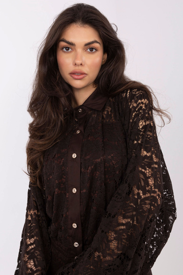 Tmavě hněrá košile 2