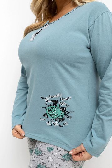 Pyžamo tmavě mátové 2