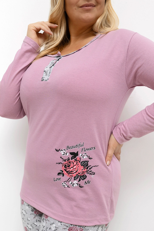 Pyžamo tmavě růžové