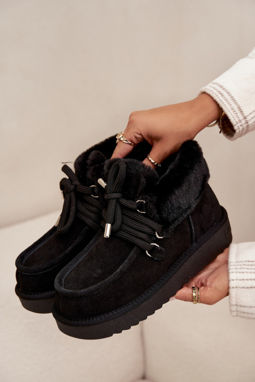 Sněhule  Z Naturalnego Zamszu D.Franklin DFSH375006 Černé