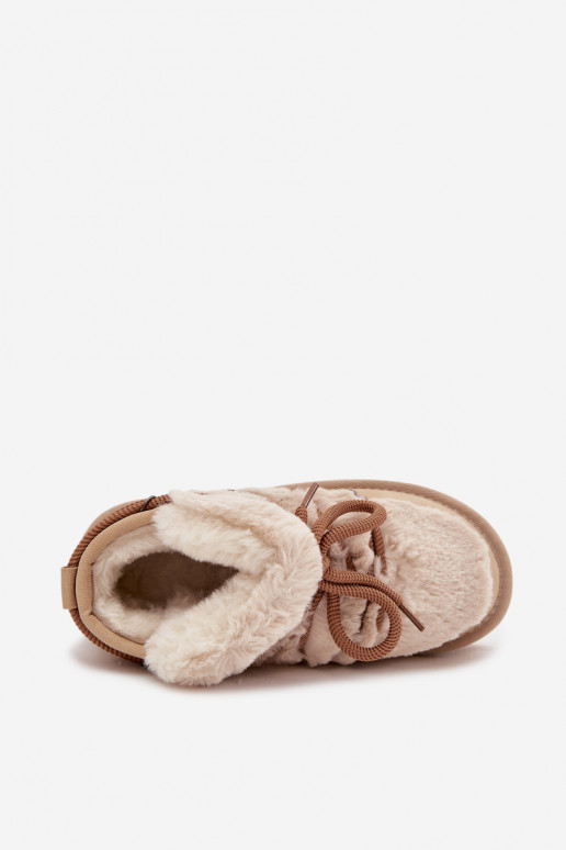 Sněhule Dětské  s kožešinou D.Franklin DFSH370011 béžové