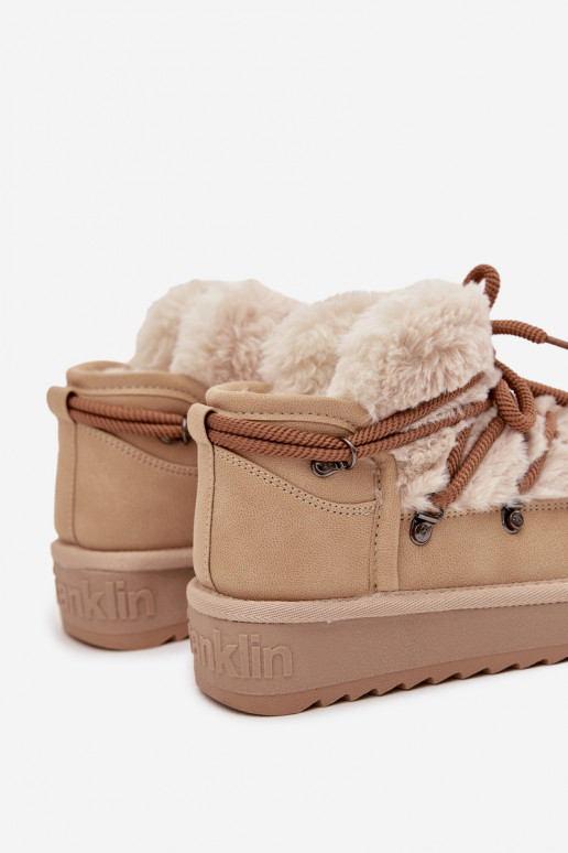 Sněhule Dětské  s kožešinou D.Franklin DFSH370011 béžové