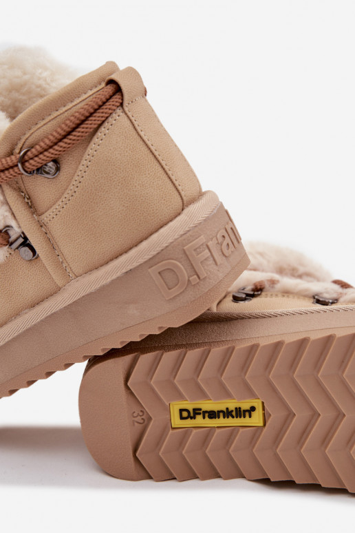 Sněhule Dětské  s kožešinou D.Franklin DFSH370011 béžové