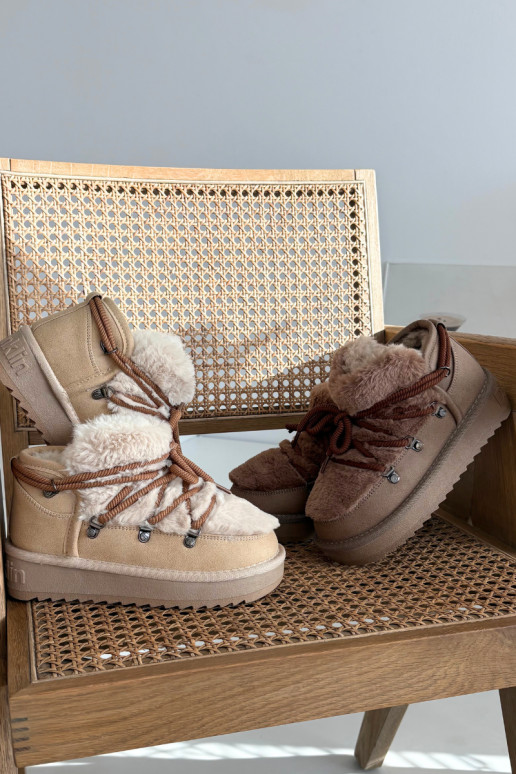 Sněhule Dětské  s kožešinou D.Franklin DFSH370011 béžové