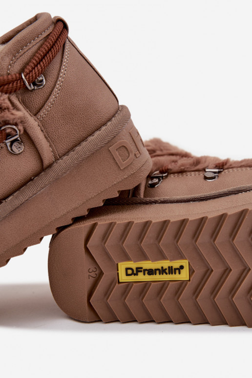 Sněhule Dětské  s kožešinou D.Franklin DFSH370011 hnědá