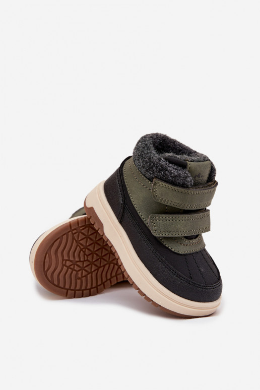 zimní boty Dětské boty do sněhu se samolepicími uzávěry zelené-Černé Darlene