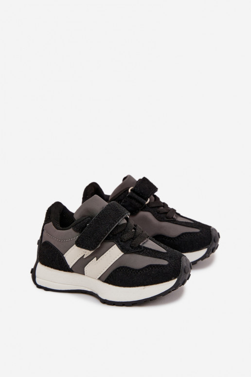 boty Dětské tenisky se samolepicími uzávěry Černé Miranda