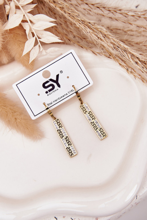 se stylovými detailyi Wiszące s třpytivými očky Stal Pozłacana