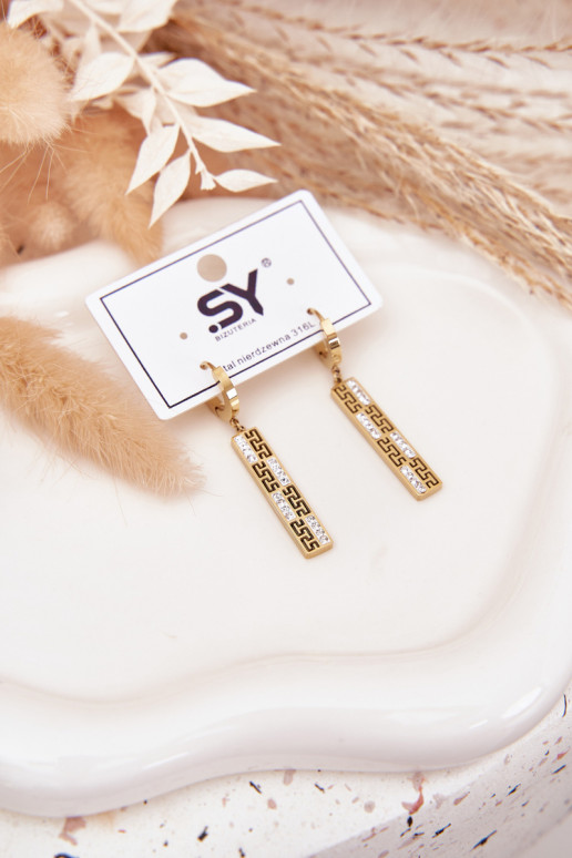 se stylovými detailyi Wiszące s třpytivými očky Stal Pozłacana