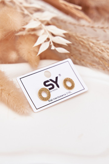 se stylovými detailyi Kółeczka z nerezové oceli zlaté barvy 2