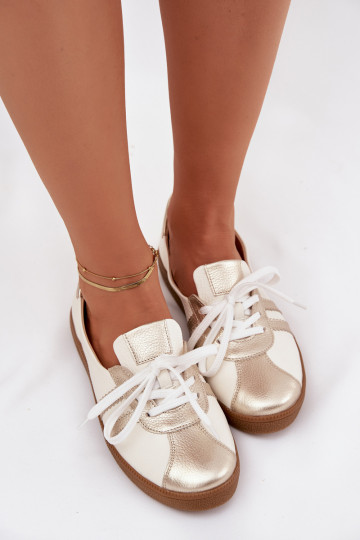  boty  Typu Barefoot Zazoo N1341 Bílá-zlaté barvy