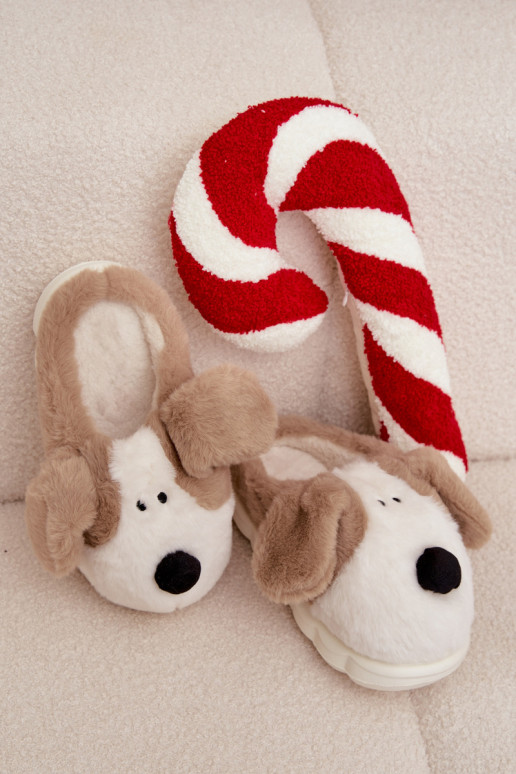  Pantofle  Štěňátka béžové Faylen