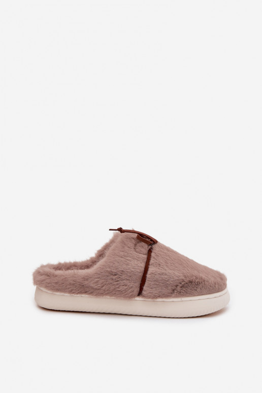  Pantofle se stuhami khaki Minella