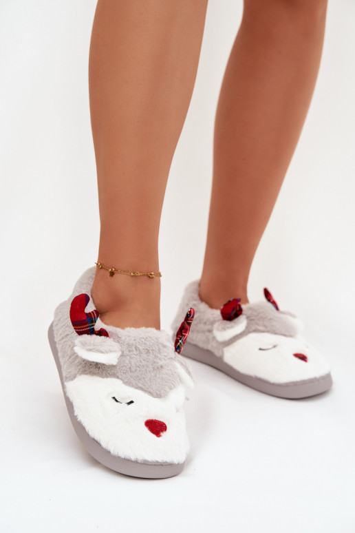 Pantofle Vánoce     šedá Orsella