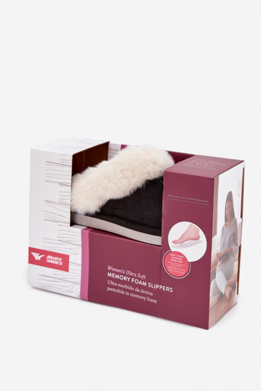 Pantofle  s kožešinou Černé Zanelia