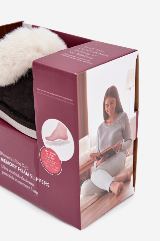 Pantofle  s kožešinou Černé Zanelia