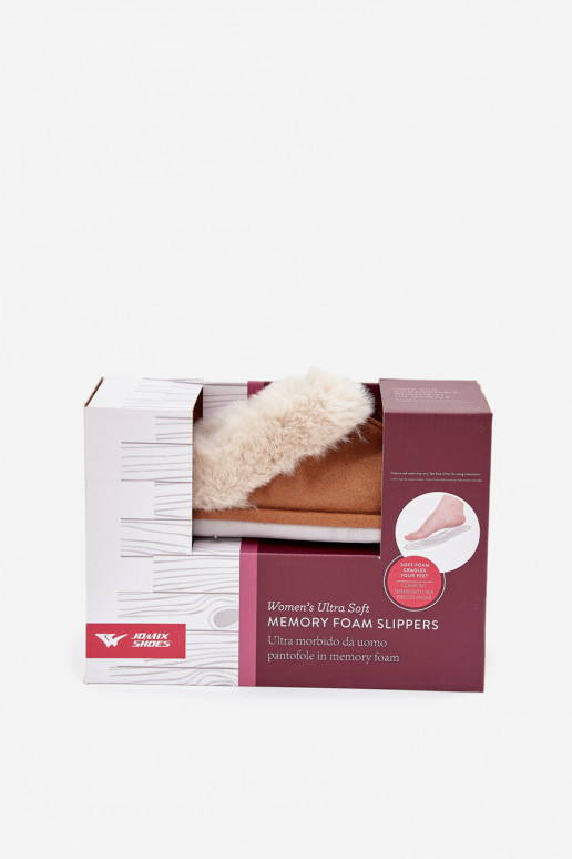 Pantofle  s kožešinou hnědáDelissa