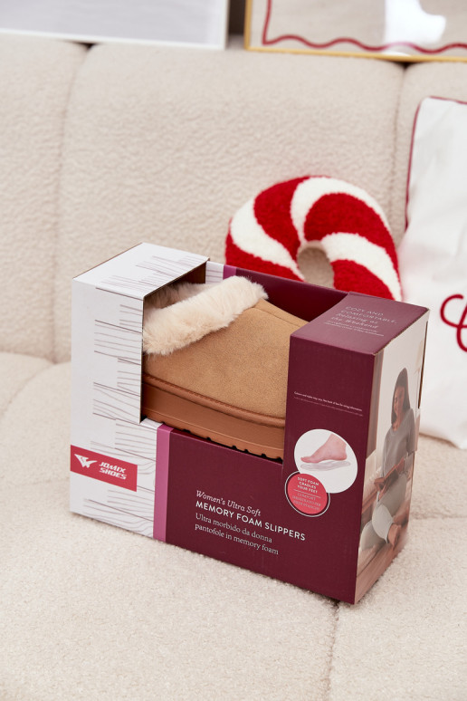 Pantofle  s kožešinou hnědáEveline