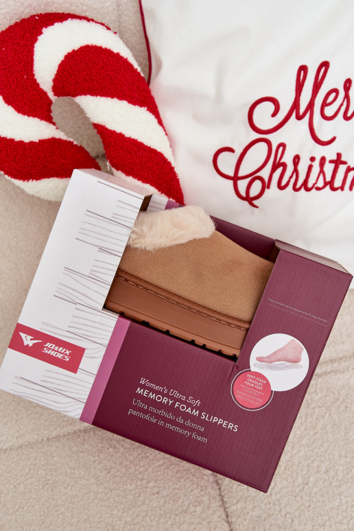 Pantofle  s kožešinou hnědáEveline