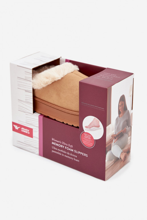 Pantofle  s kožešinou hnědáEveline