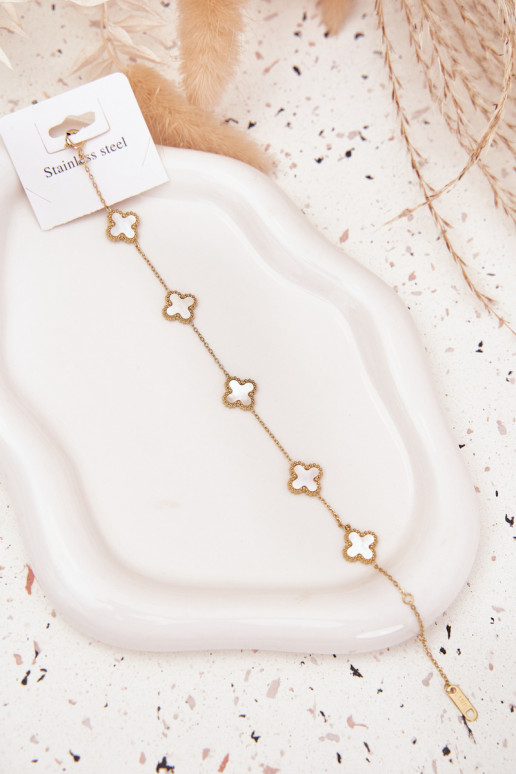 Náramek  Stal Nierdzewna zlaté-Perłowa