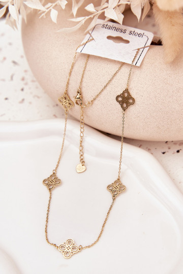 šperky na krk z nerezové oceli zlaté barvy