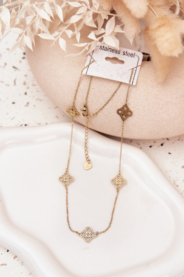 šperky na krk z nerezové oceli zlaté barvy 2